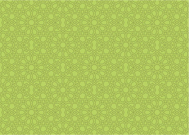 Detail Islamic Pattern Background Green Nomer 16