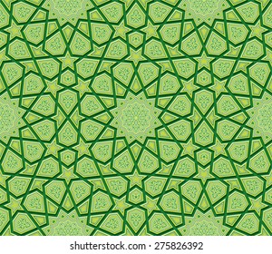 Detail Islamic Pattern Background Green Nomer 25
