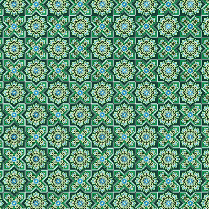 Detail Islamic Pattern Background Green Nomer 34