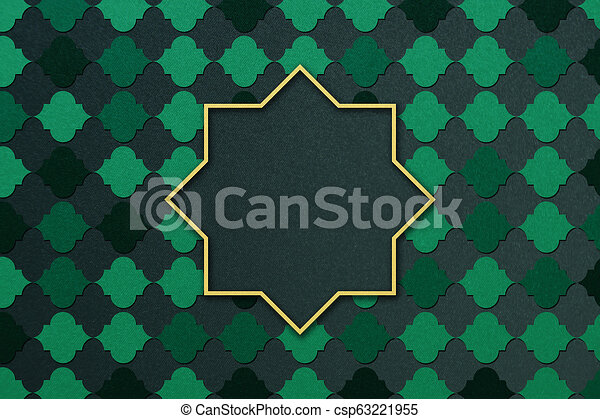 Detail Islamic Pattern Background Green Nomer 42
