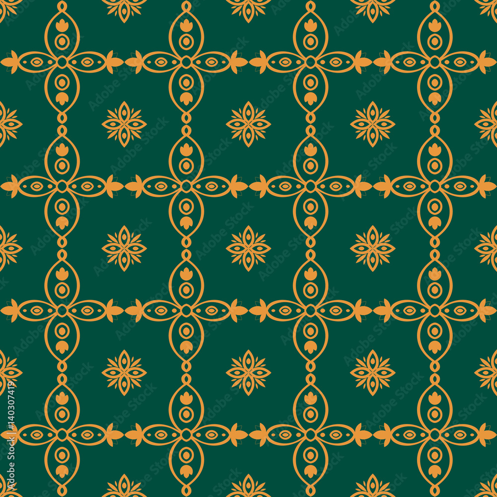 Detail Islamic Pattern Background Green Nomer 44
