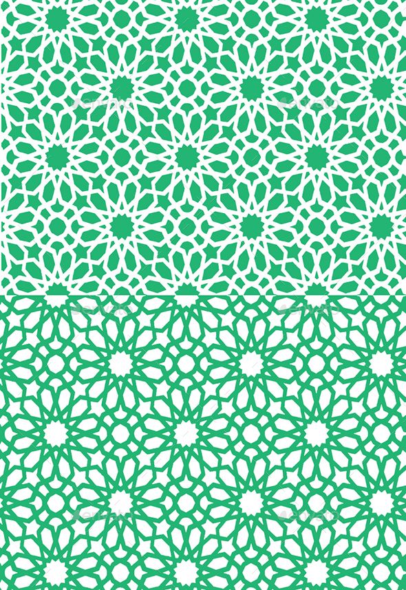 Detail Islamic Pattern Background Green Nomer 46
