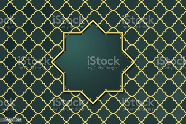 Detail Islamic Pattern Background Green Nomer 58