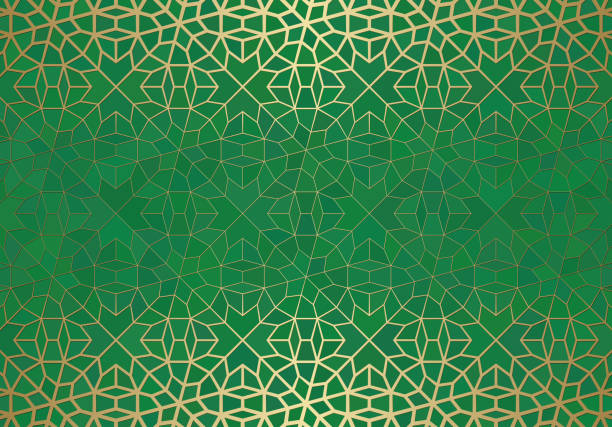 Detail Islamic Pattern Background Green Nomer 10