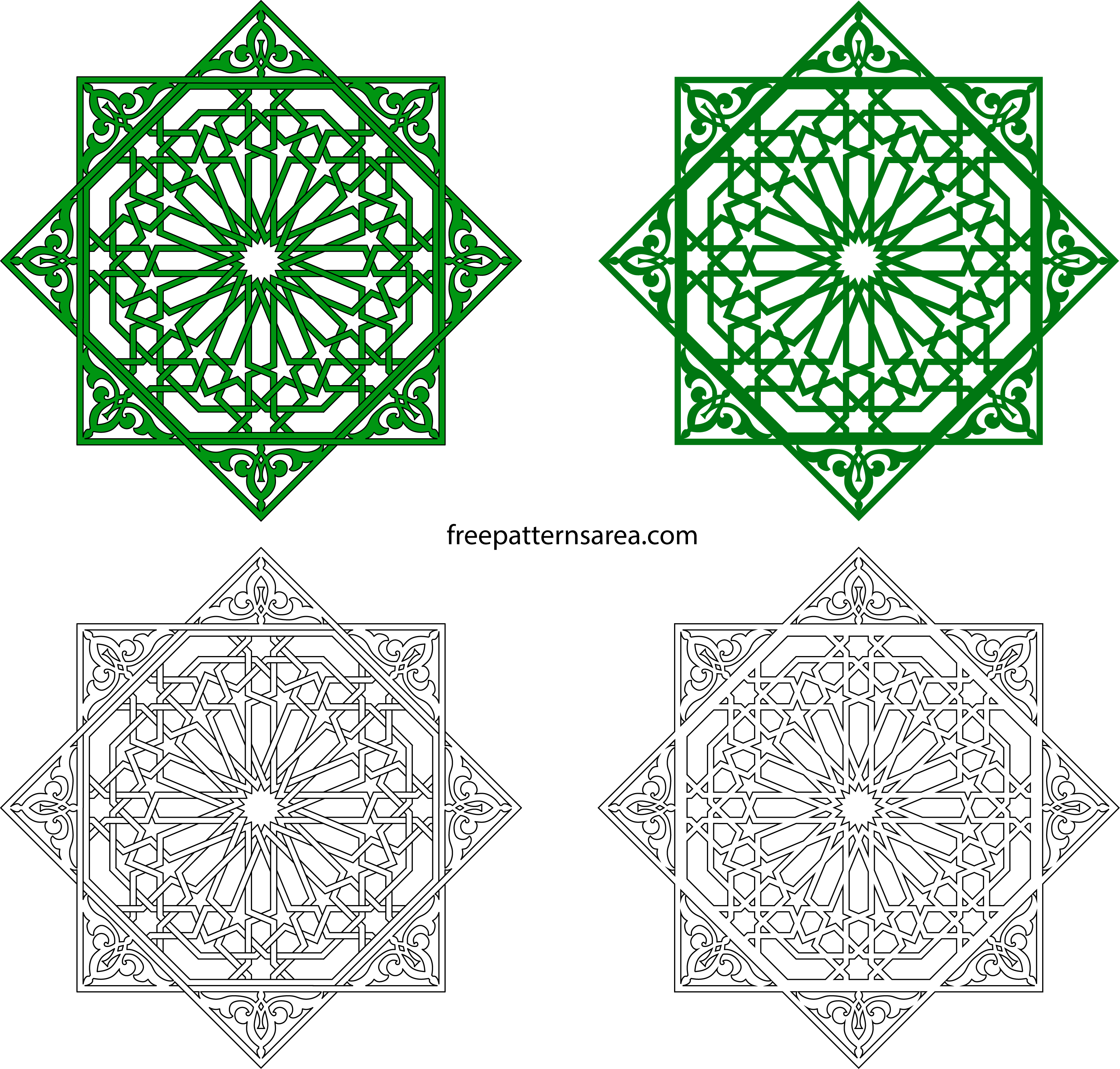 Detail Islamic Pattern Cdr Nomer 45