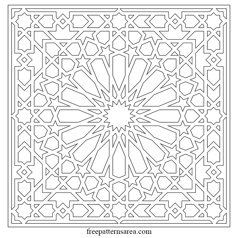 Detail Islamic Pattern Cdr Nomer 10