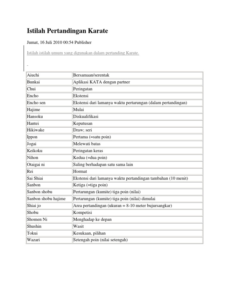 Detail Istilah Dalam Karate Dengan Gambar Nomer 27