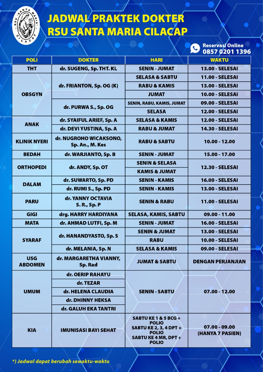 Detail Jadwal Dokter Rumah Sakit Fatimah Cilacap Nomer 7