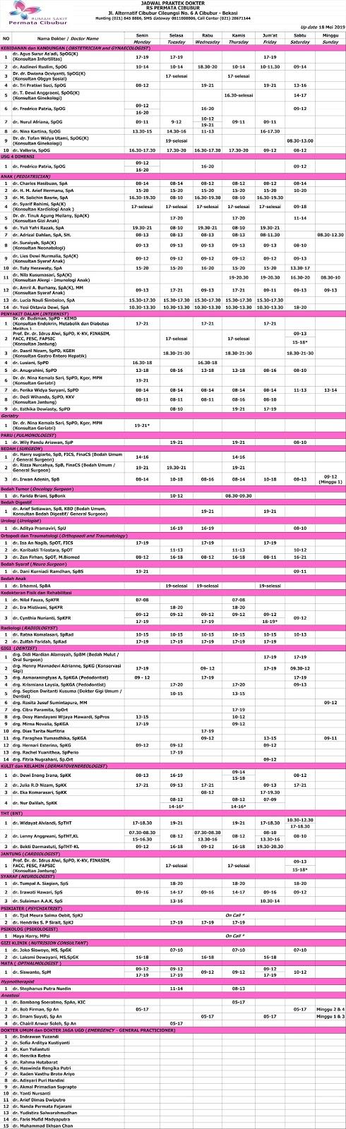 Detail Jadwal Dokter Rumah Sakit Jatisampurna Nomer 3