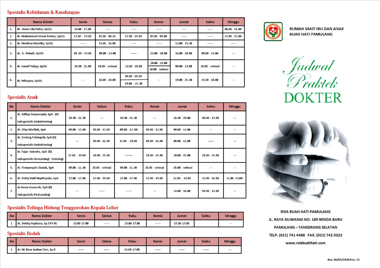 Detail Jadwal Dokter Rumah Sakit Jatisampurna Nomer 49