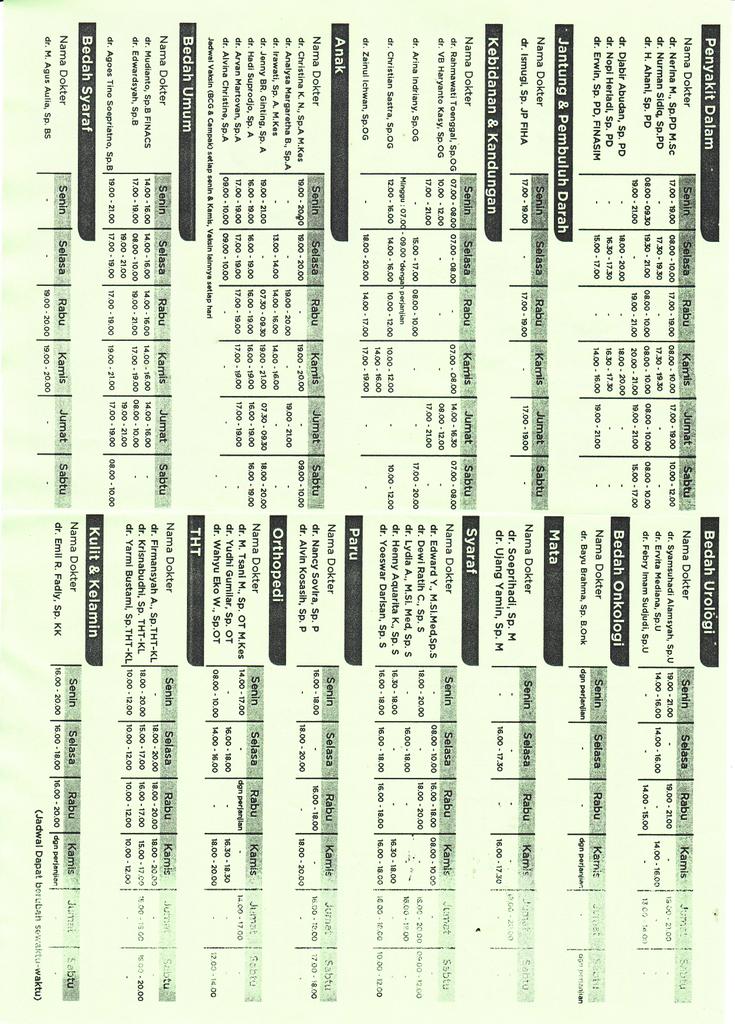 Detail Jadwal Dokter Rumah Sakit Mulia Bogor Nomer 13