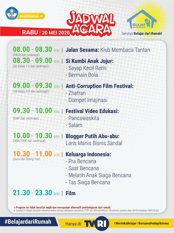 Detail Jadwal Kegiatan Di Rumah Nomer 6