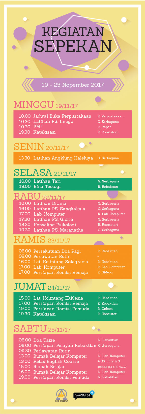 Detail Jadwal Kegiatan Di Rumah Nomer 11