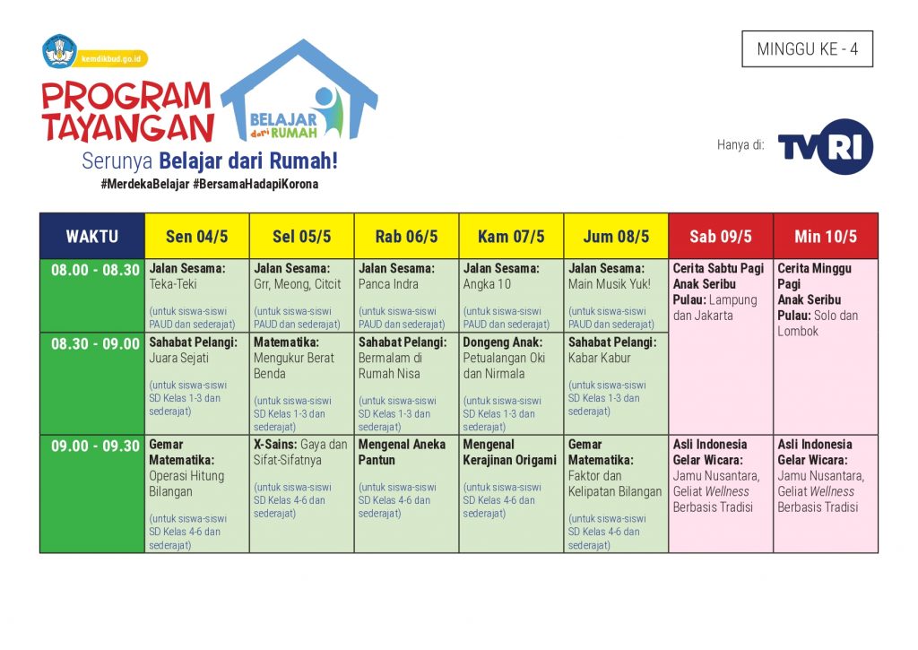 Detail Jadwal Kegiatan Di Rumah Nomer 17