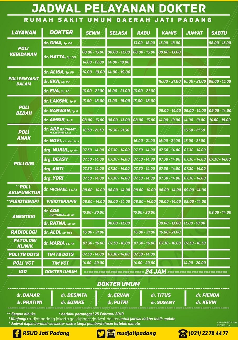 Detail Jadwal Praktek Dokter Rumah Sakit Pasar Rebo Nomer 2