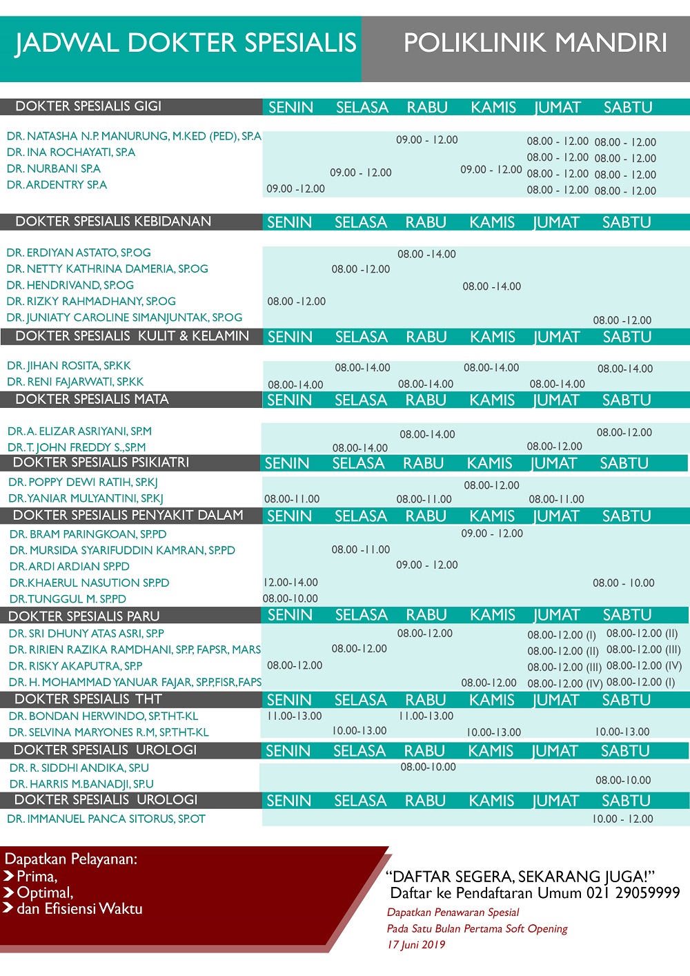 Detail Jadwal Praktek Dokter Rumah Sakit Pasar Rebo Nomer 10