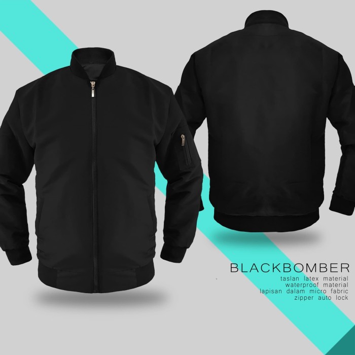 Detail Jaket Hitam Polos Depan Belakang Nomer 24