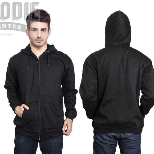 Detail Jaket Hitam Polos Depan Belakang Nomer 32