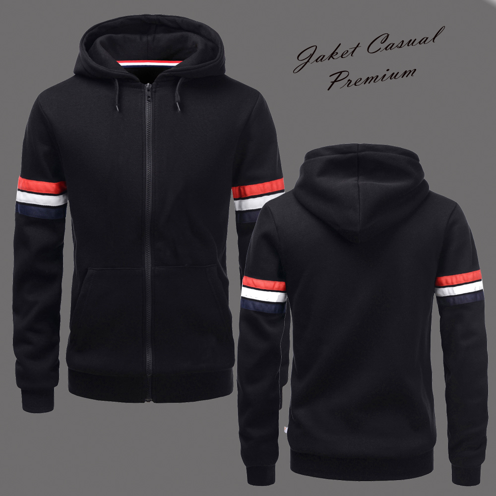 Detail Jaket Hitam Polos Depan Belakang Nomer 46