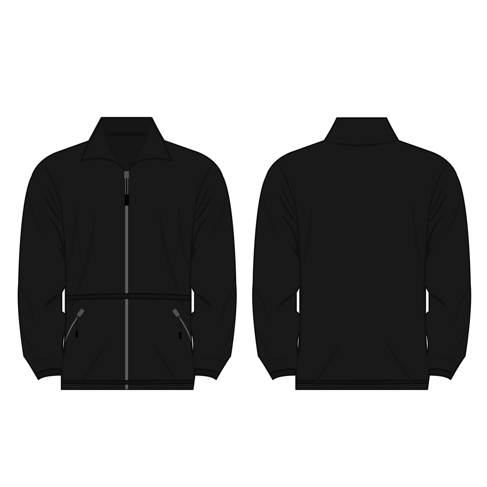 Detail Jaket Hitam Polos Depan Belakang Nomer 50