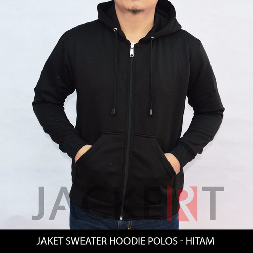 Detail Jaket Hoodie Hitam Polos Nomer 24