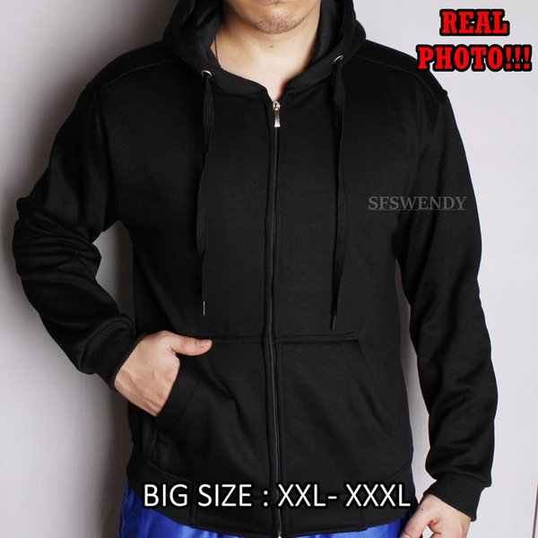 Detail Jaket Hoodie Hitam Polos Nomer 38