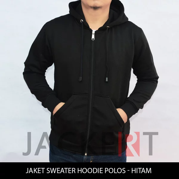 Detail Jaket Item Polos Nomer 40