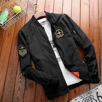 Detail Jaket Item Polos Nomer 55