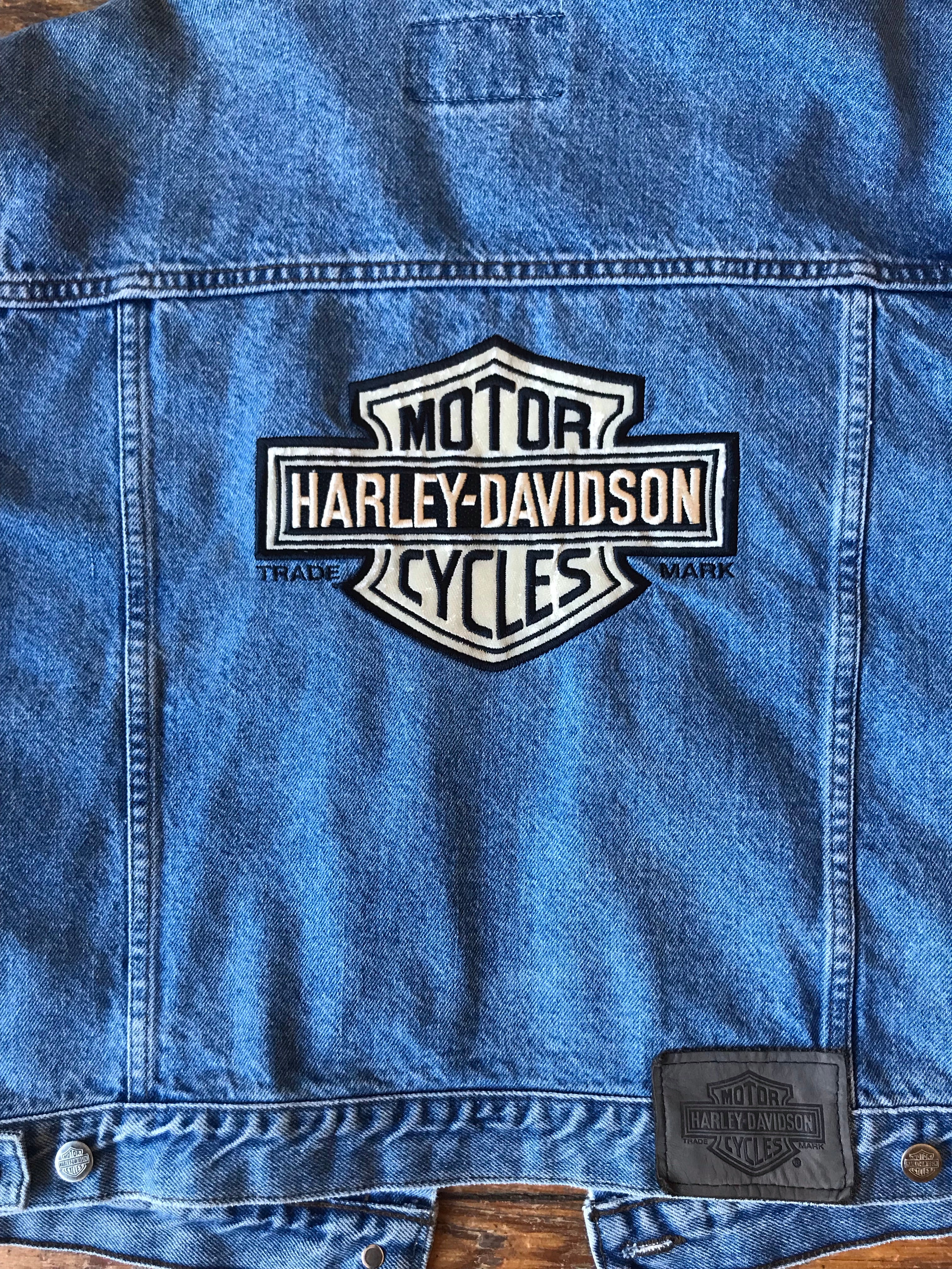 Detail Jaket Jeans Harley Davidson Nomer 24