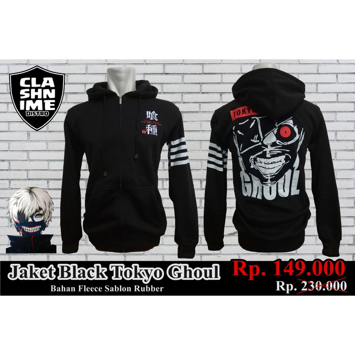 Detail Jaket Kaneki Hitam Nomer 48