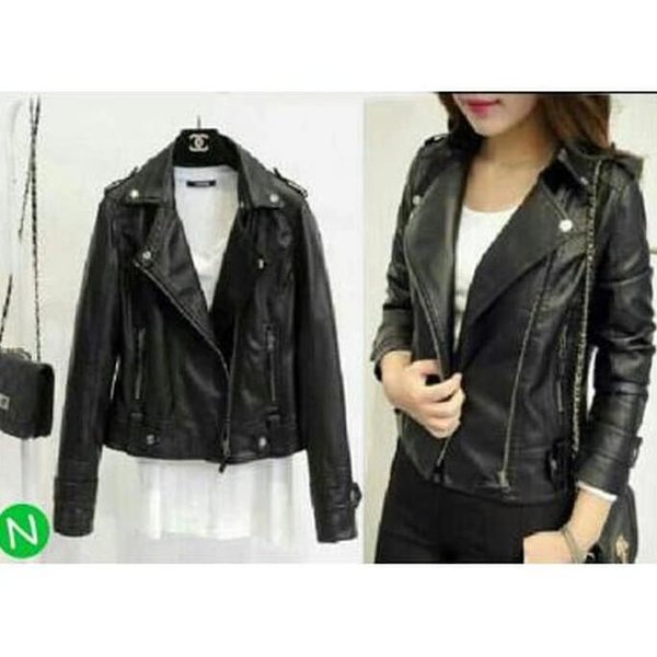 Detail Jaket Kulit Hitam Wanita Nomer 7