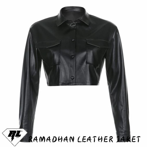 Detail Jaket Kulit Lengan Pendek Nomer 14