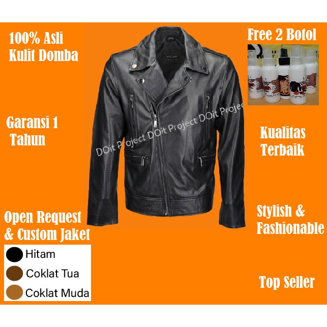 Detail Jaket Kulit Lengan Pendek Nomer 15