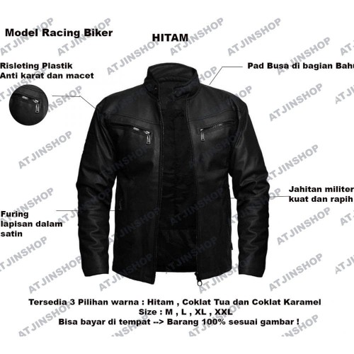 Detail Jaket Kulit Motor Sport Nomer 26