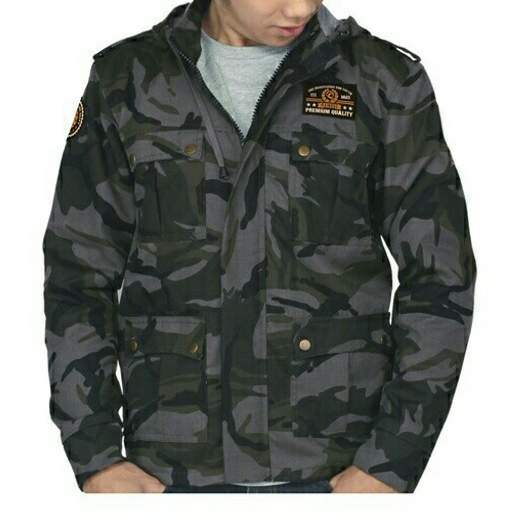 Detail Jaket Motif Tentara Nomer 15