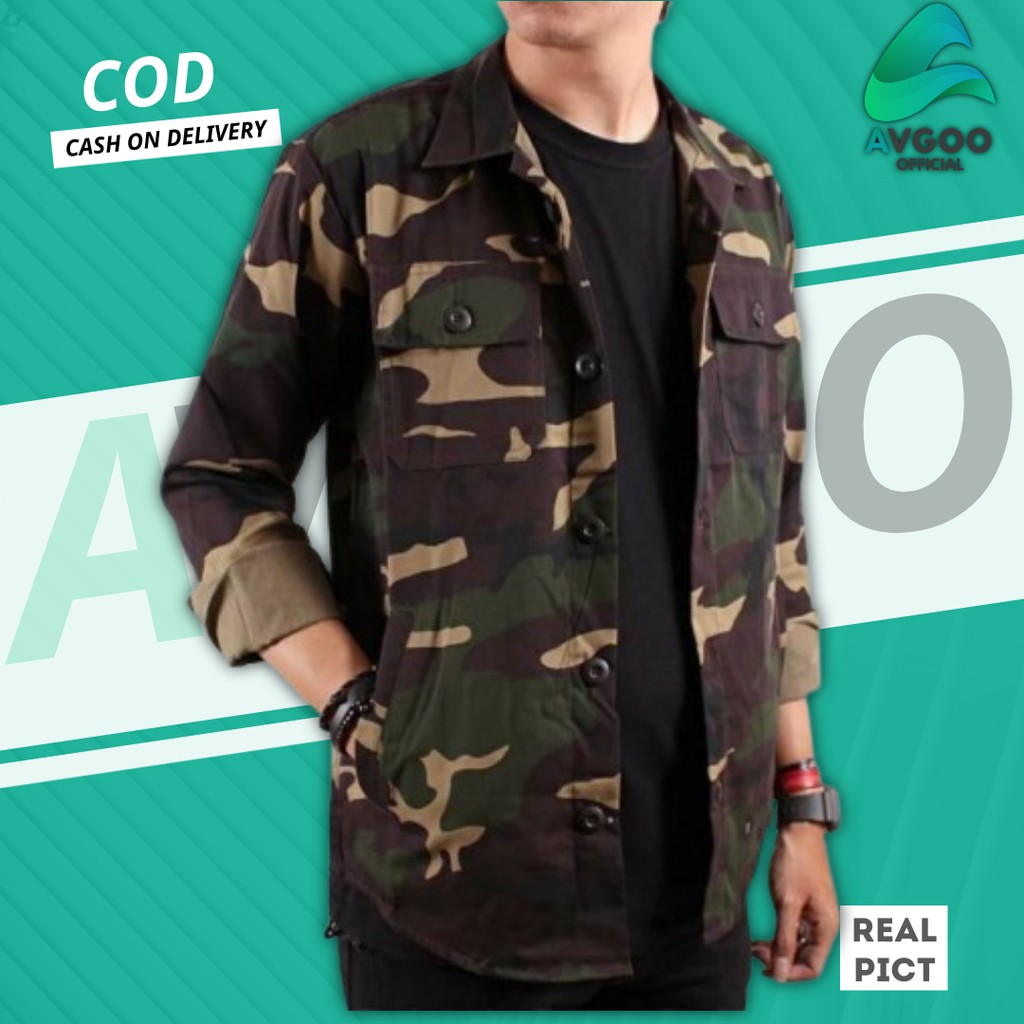 Detail Jaket Motif Tentara Nomer 30