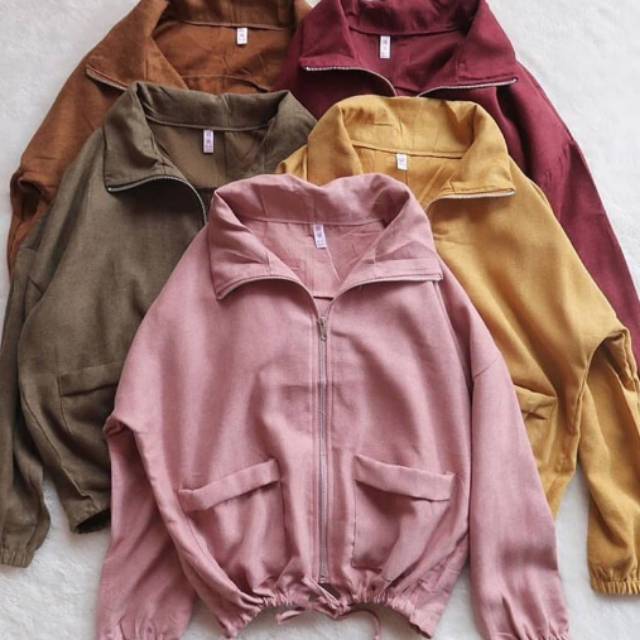 Detail Jaket Resleting Setengah Nomer 38