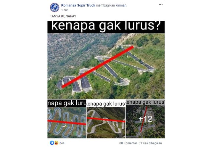 Detail Jalan Di Pegunungan Yang Dibuat Berkelok Kelok Nomer 6