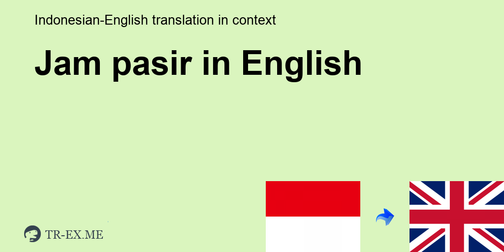 Jam Pasir Bahasa Inggris - KibrisPDR