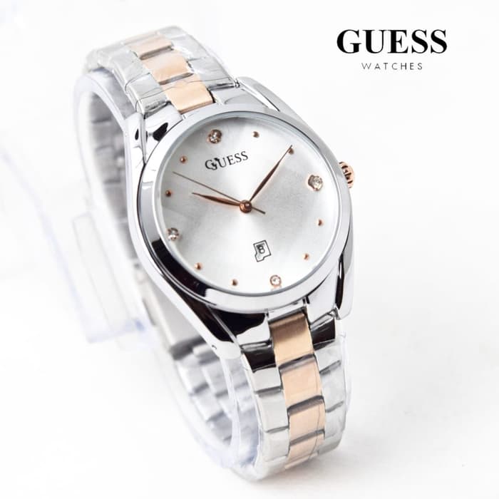 Detail Jam Tangan Guess Wanita Rantai Silver Nomer 15