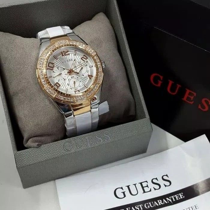 Detail Jam Tangan Guess Wanita Rantai Silver Nomer 26