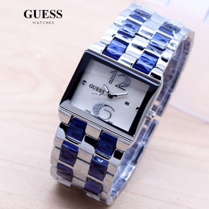 Detail Jam Tangan Guess Wanita Rantai Silver Nomer 36