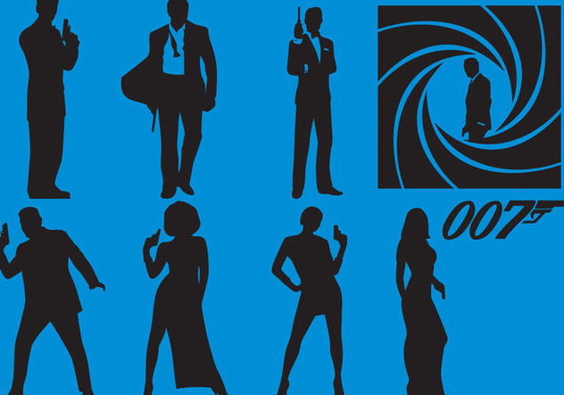 Detail James Bond Silhouette Vector Nomer 3