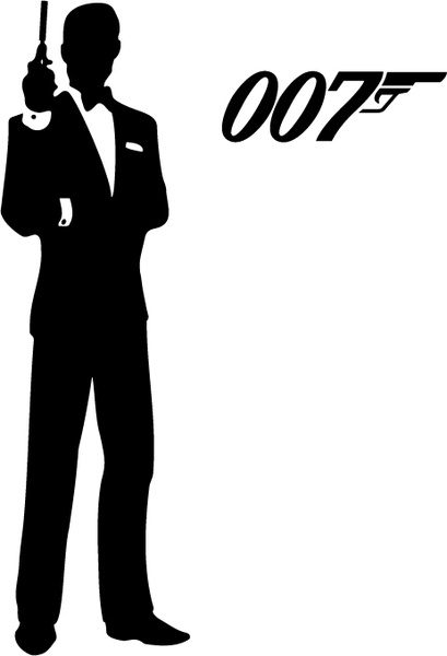 Detail James Bond Silhouette Vector Nomer 5