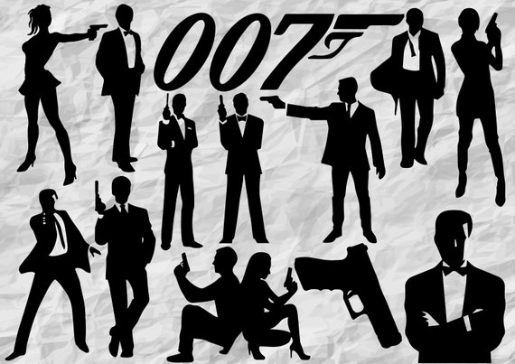 Detail James Bond Silhouette Vector Nomer 9