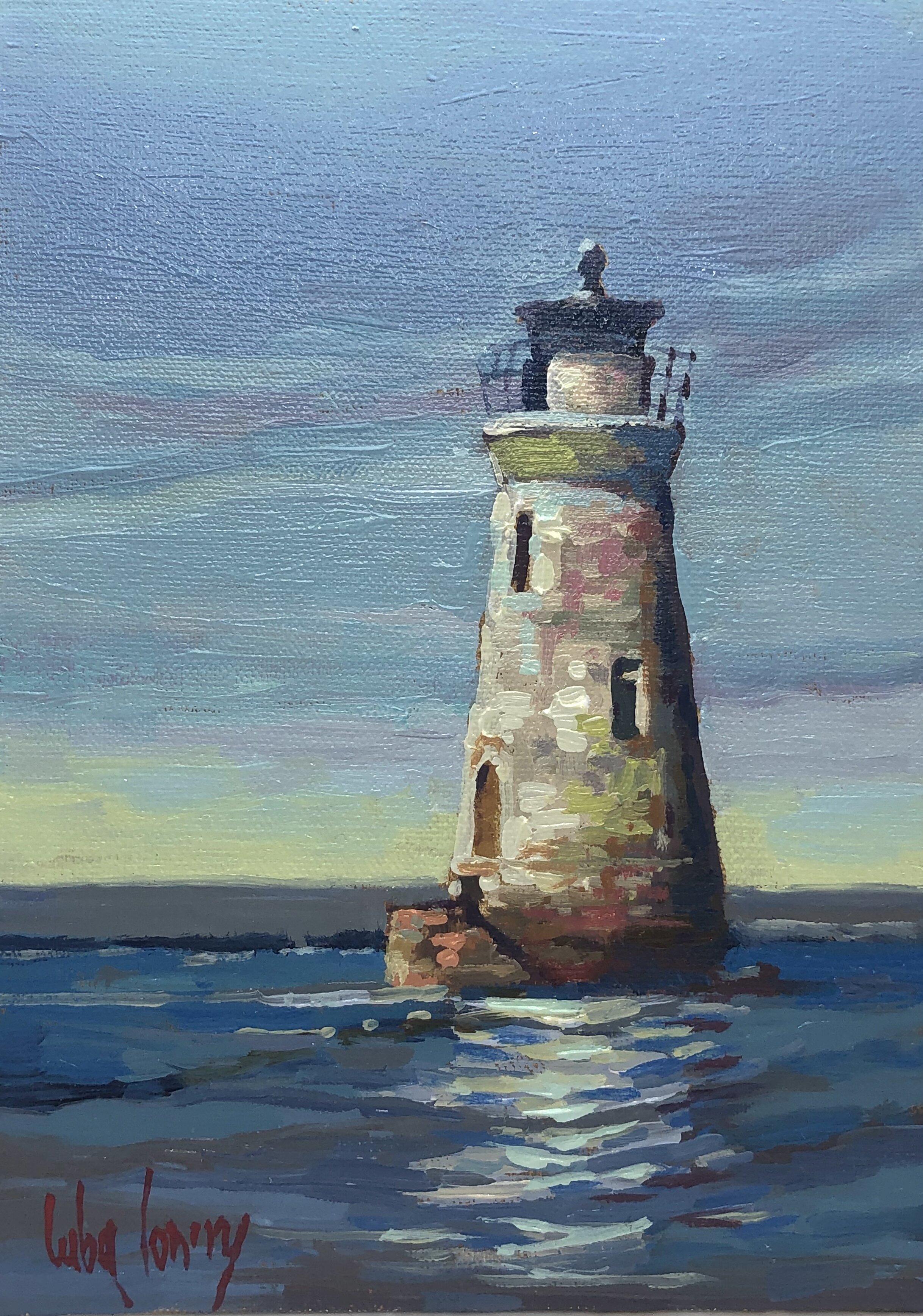 Detail James Lee Lighthouse Painting Nomer 47