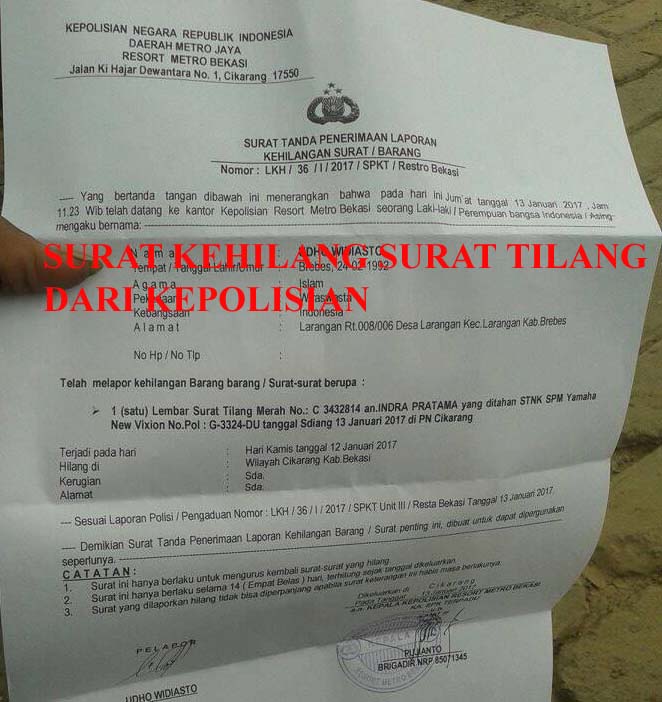 Detail Jangka Waktu Surat Tilang Nomer 12