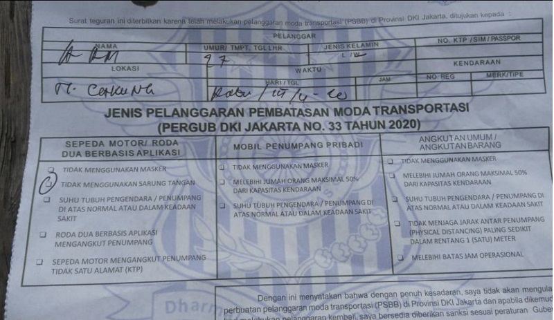 Detail Jangka Waktu Surat Tilang Nomer 29