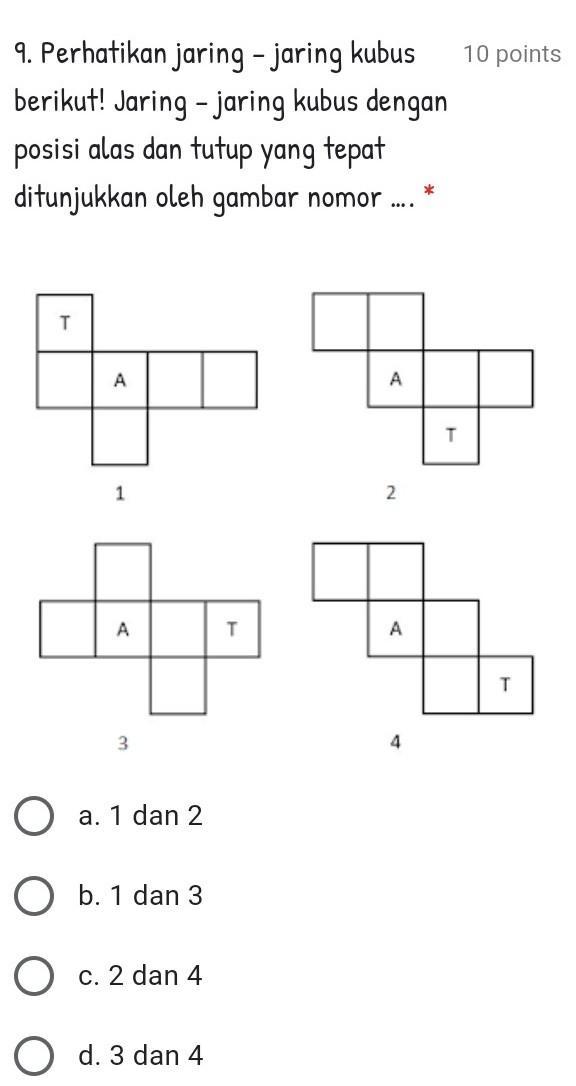 Detail Jaring Jaring Kubus Ditunjukkan Oleh Gambar Nomer 22