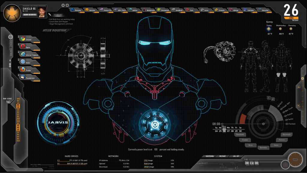 Detail Jarvis Rainmeter Skin Nomer 14